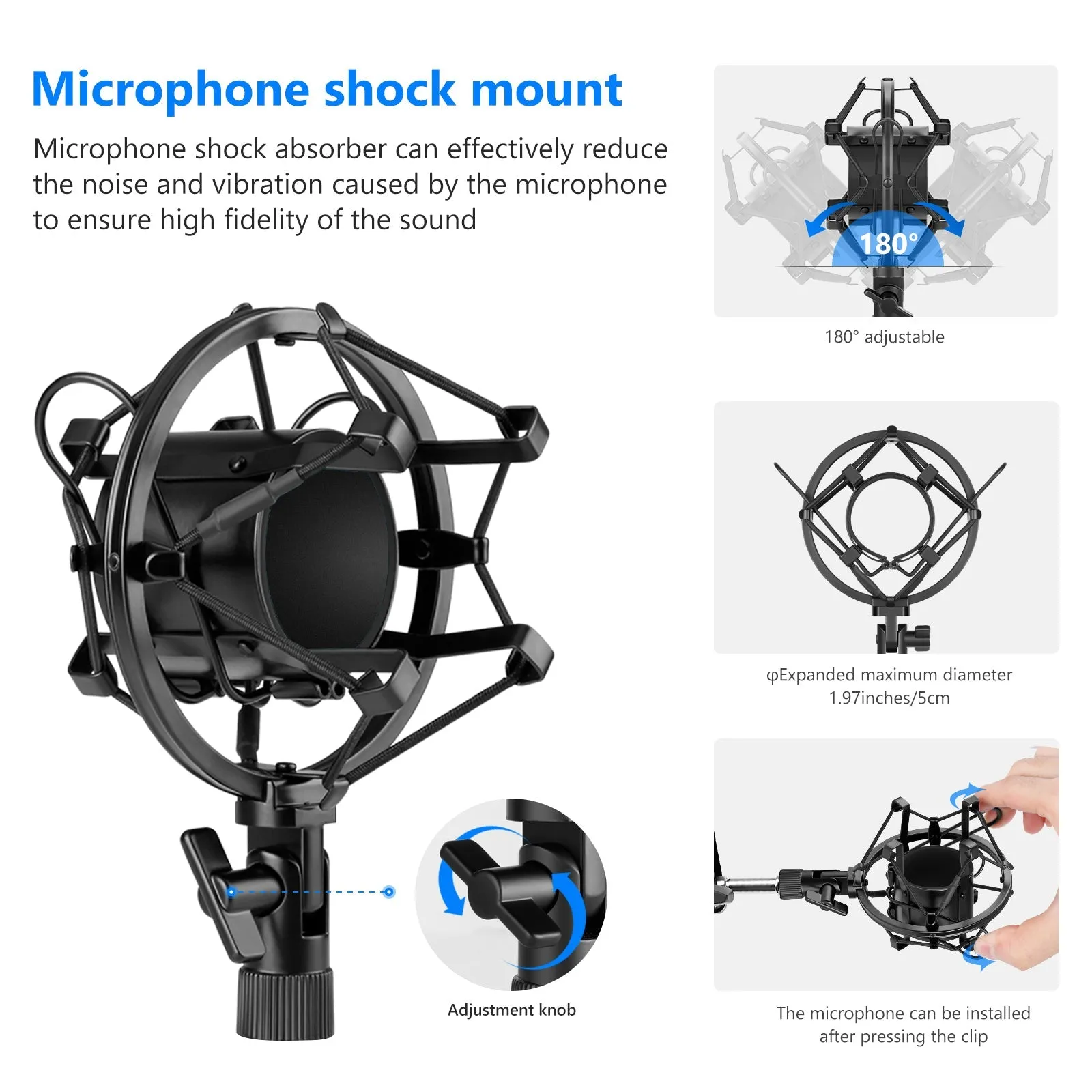 NEEWER NW-35 Microphone Suspension Boom Scissor Arm Stand