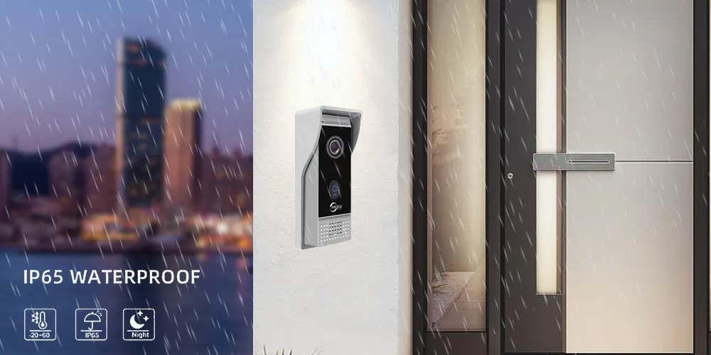 New AnjieloSmart 10 inch Touch Button Monitor with Motion Detection Night Vision Doorbell Camera Video Intercom For Home Apartment