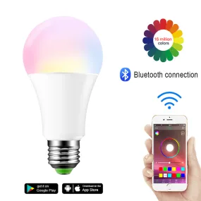 Newest 15W RGB Bluetooth Smart LED Bulb E27 Dimmable B22 RGBW RGBWW LED Bulb Music Voice Control Smart Light Lamp for Home Decor