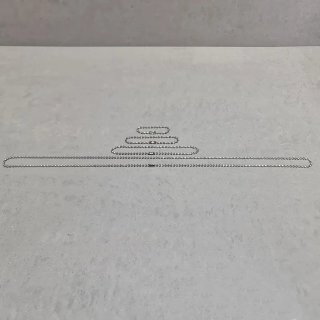 Nickel Ball Chain Cut Lengths