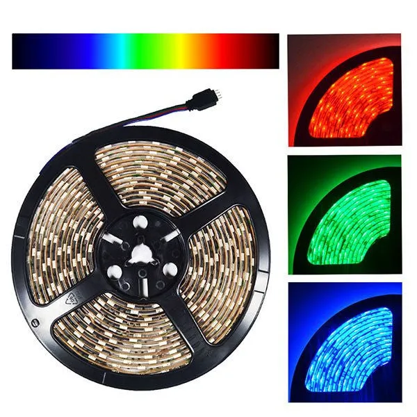 Novabright RGB300 Color Changing RGB Super Bright LED Strip Light 16 Ft Reel Kit