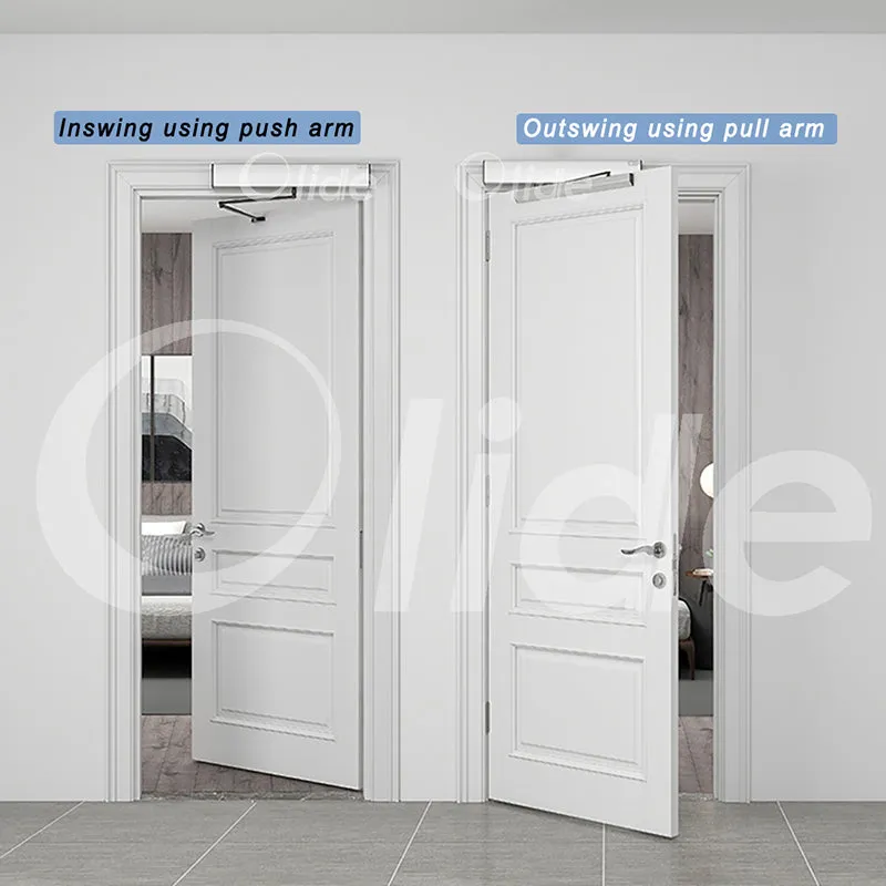 Olide-120B Commercial Swing Door Auto Opener, ADA Automatic Swing Operator with Exit Button and Fail Safety Electric Strike