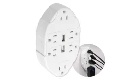 Outlet Multiplier with 2 USB Ports: Say Goodbye to Messy Power Strips - Ships Same/Next Day!