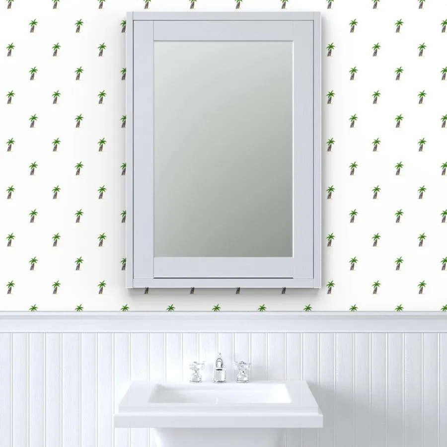 Palm Trees with Navy Blue Surfboard Wallpaper