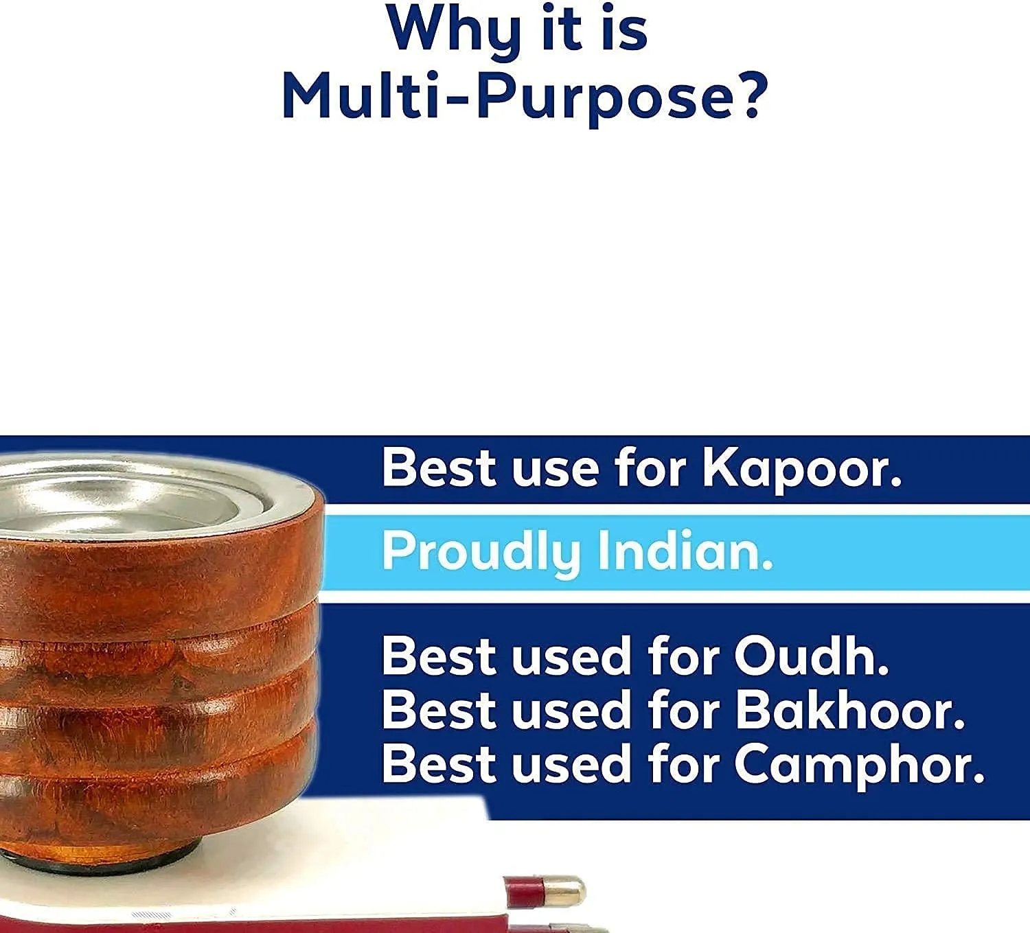 Paxos Kapoor Dani Incense Holder Electric Camphor Burner Beautiful Smart Ceramic Kapur Dani Night Lamp with Switch,Aroma Diffuser and Dhupdani with Bakhoor,for Office and Home (Wooden)