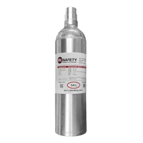 PK Safety MSA Equivalent 4 Gas Calibration Gas Mix 34 Liter