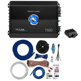 Planet Audio PL1500.1M 1500W Mono Class AB Amplifier   Amp Install Kit
