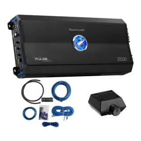 Planet Audio PL2500.1M Class A/B Monoblock Amp Pulse 2500W with 4 Gauge Amp Kit