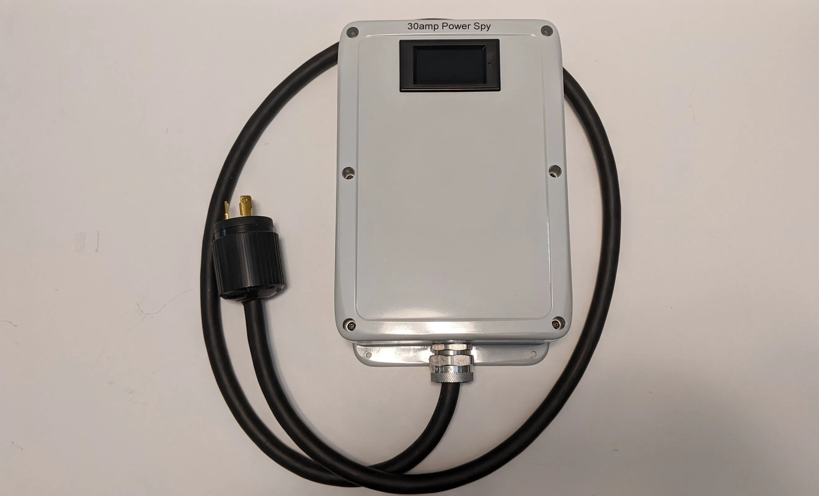 Power Spy™ #1 30A 240v power monitor - NEMA L6-30 to single L6-30 outlet with kWh meter