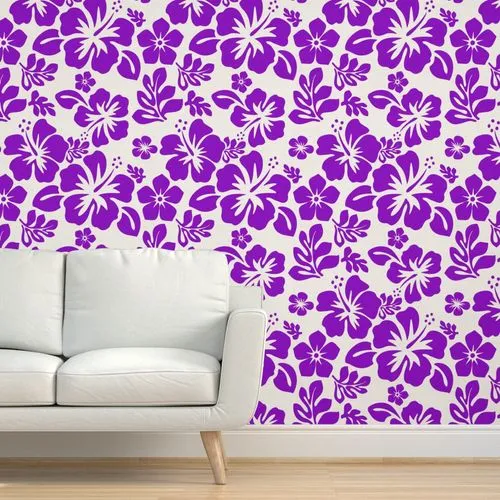 Purple Hawaiian Hibiscus Flowers Wallpaper