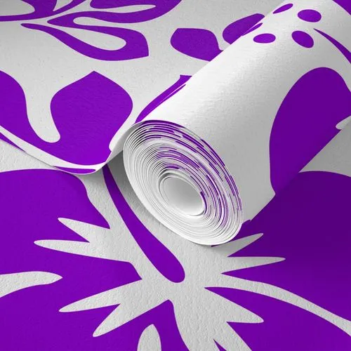 Purple Hawaiian Hibiscus Flowers Wallpaper