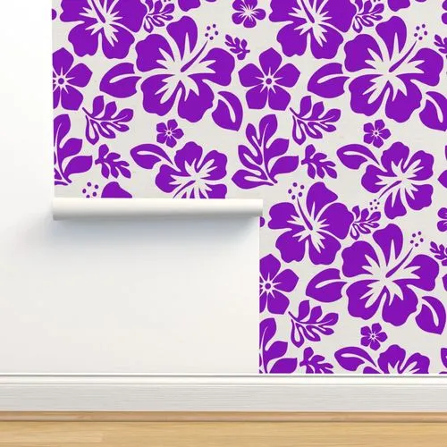 Purple Hawaiian Hibiscus Flowers Wallpaper