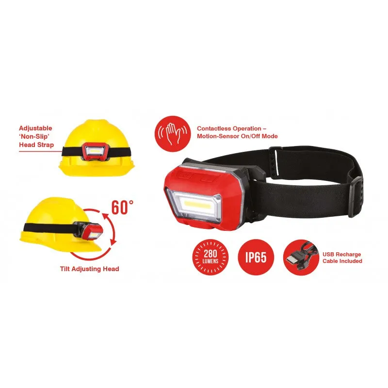 Rechargeable LED Head Torch with Sensor / LED Autolamps