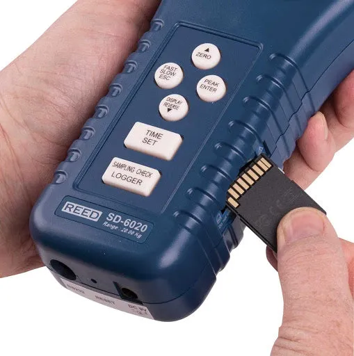 REED SD-6020 Data Logging Force Gauge, 44 lbs (20 kg) with ISO certificate