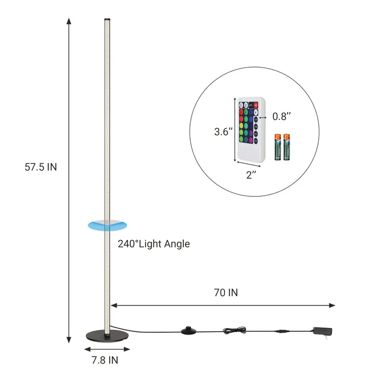 RGBW Corner Floor Lamp with Remote-HFLK02R