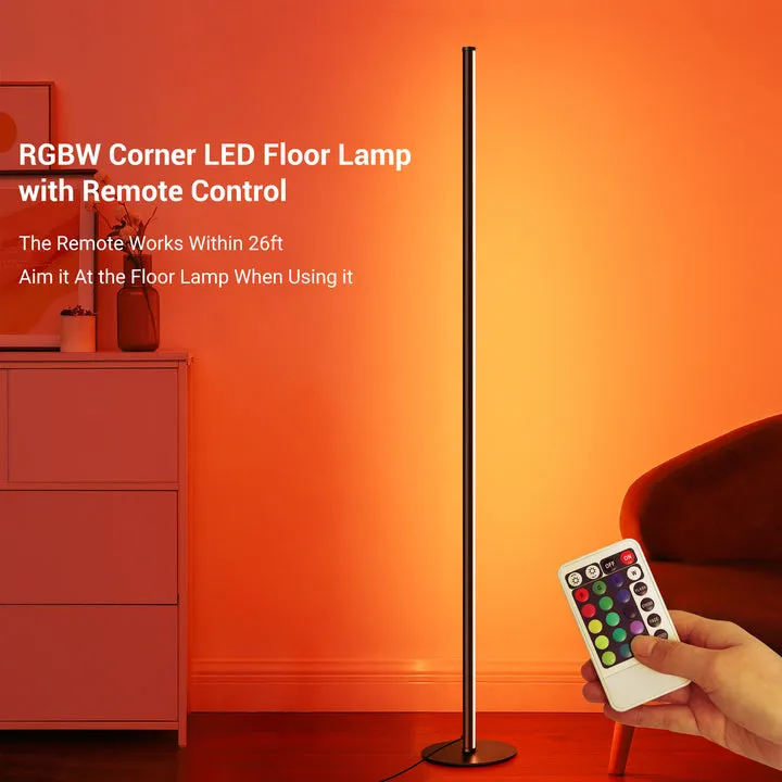 RGBW Corner Floor Lamp with Remote-HFLK02R