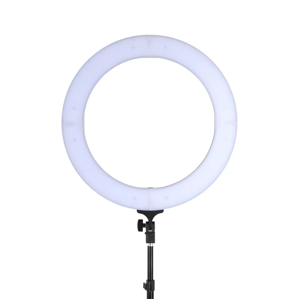 Ring Light 19" LED 5800Lm Black Dimmable Diva With Stand Make Up Studio Video