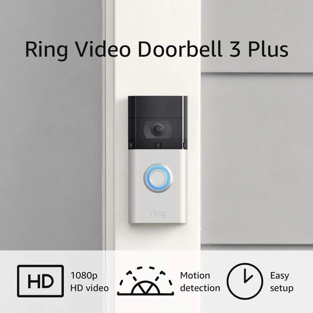 Ring Video Doorbell 3 Enhanced WiFi Improved Motion Detection (Refurbished)