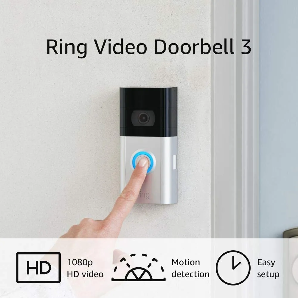 Ring Video Doorbell 3 – Enhanced Wifi, Improved Motion Detection