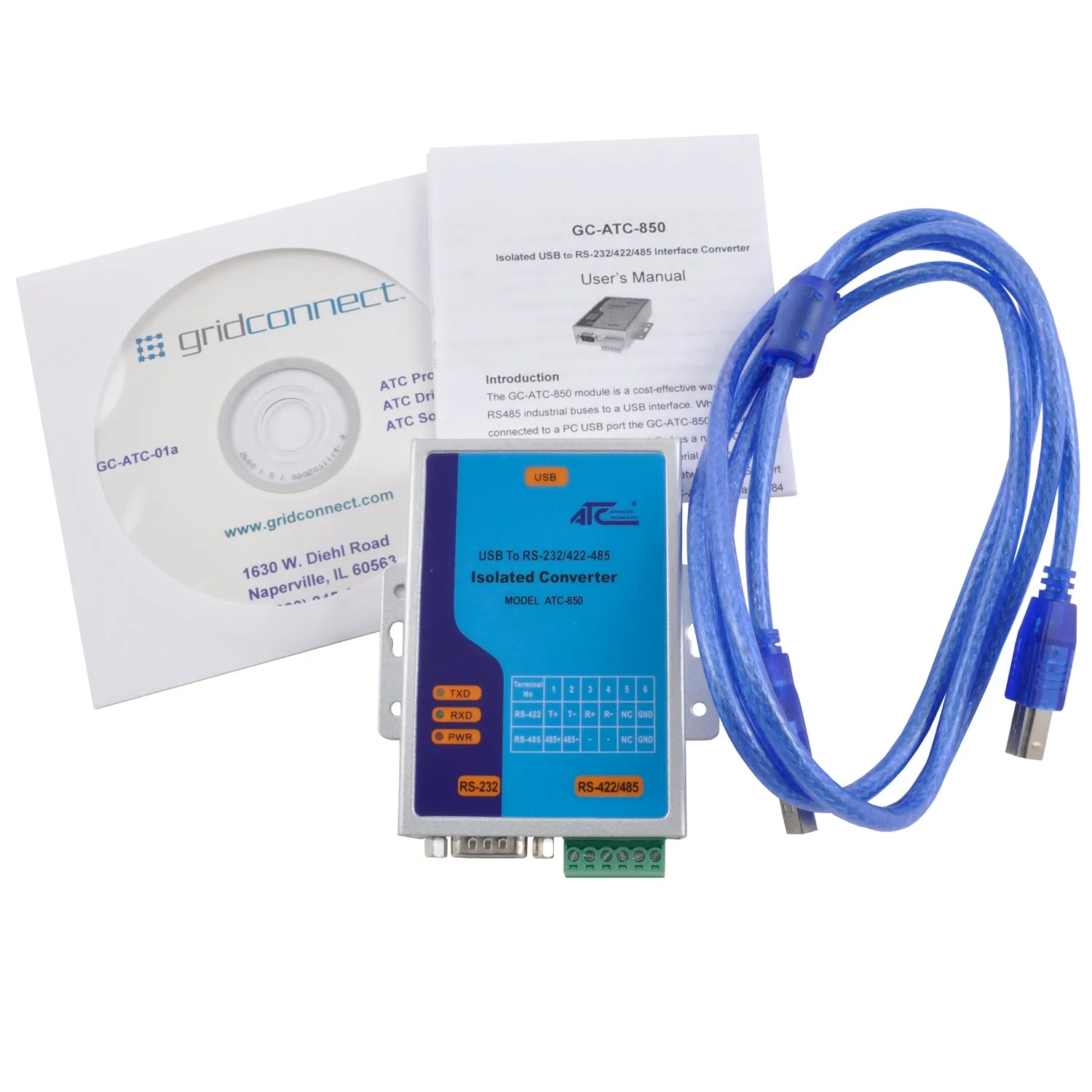 RS232 to USB - ATC-850 Industrial USB to Serial RS232/422/485 Adapter