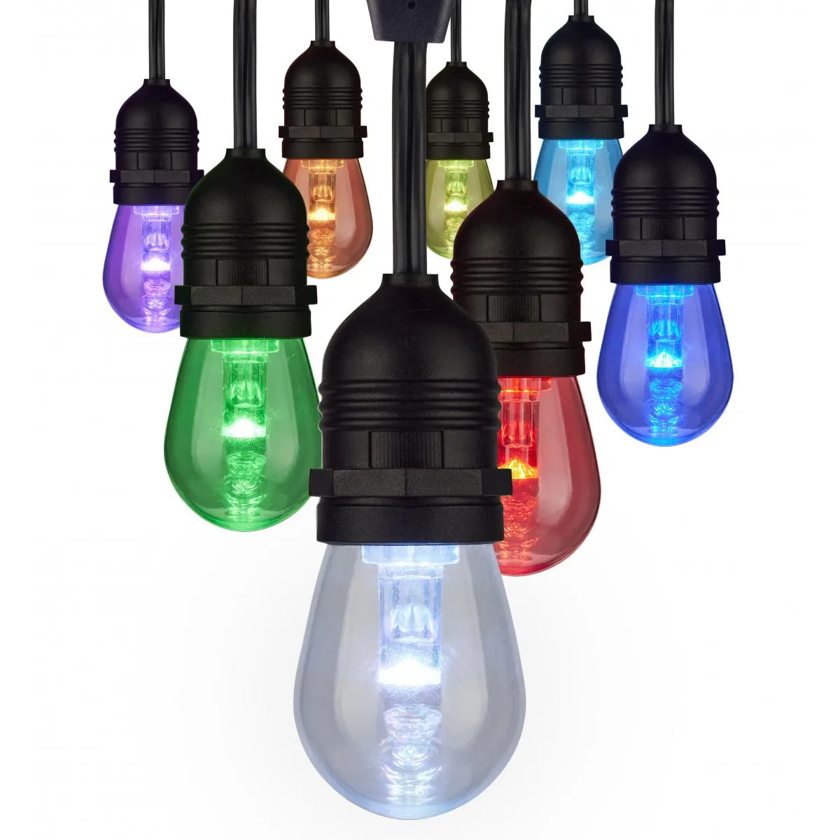 Satco S11290 24' RGB and Warm White 10-Light Outdoor String Light