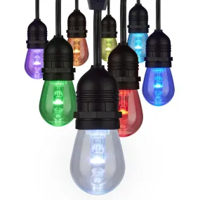 Satco S11290 24' RGB and Warm White 10-Light Outdoor String Light