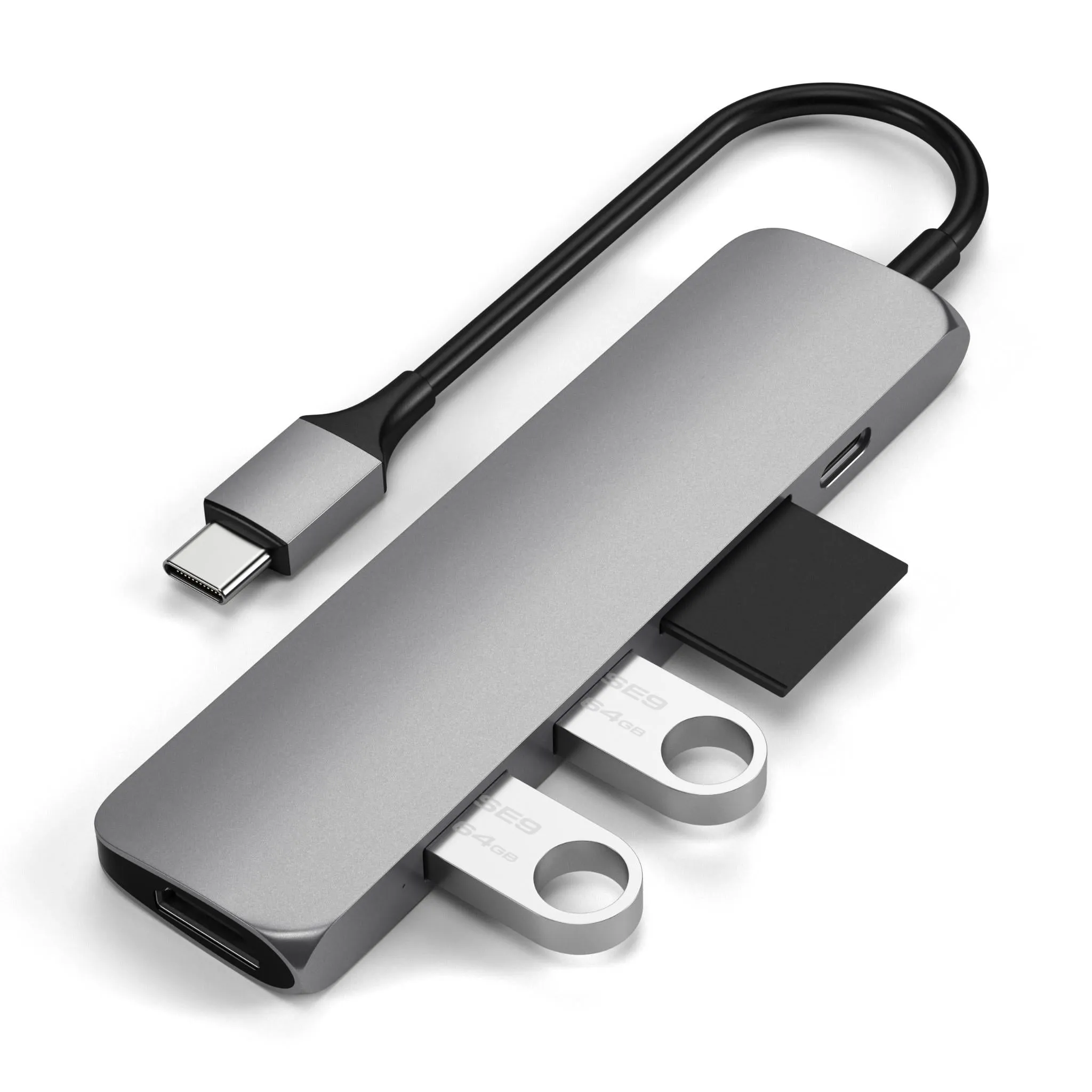 Satechi USB-C Slim Multi-Port Adapter V2 (Space Grey)