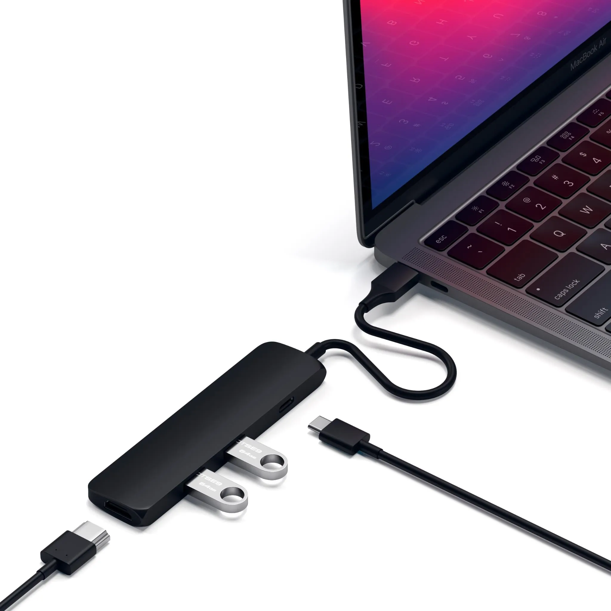 Satechi USB-C Slim MultiPort Adapter V1 (Black)