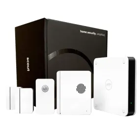 Scout Alarm Smart DIY Wireless Home Security System Perfect for Homes & Apartments Under 2000 Sq Ft | Works with Alexa | 24/7 Professional Monitoring | No Contract | 5 Piece Kit