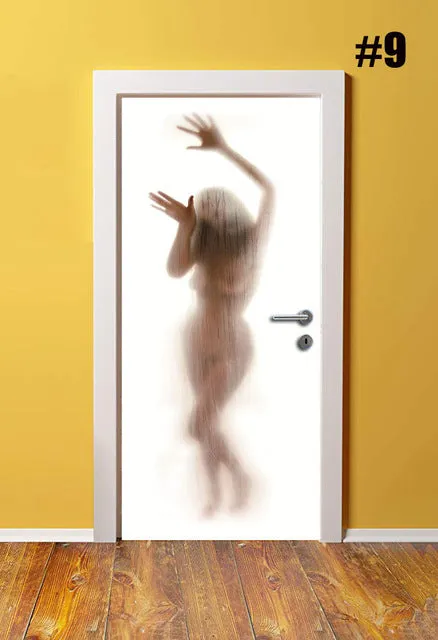 Self Adhesive Renew Home Decor Sexy Girl 3d Door Sticker Print Art Waterproof Wallpaper Mural Wardrobe Renovation Decal Picture