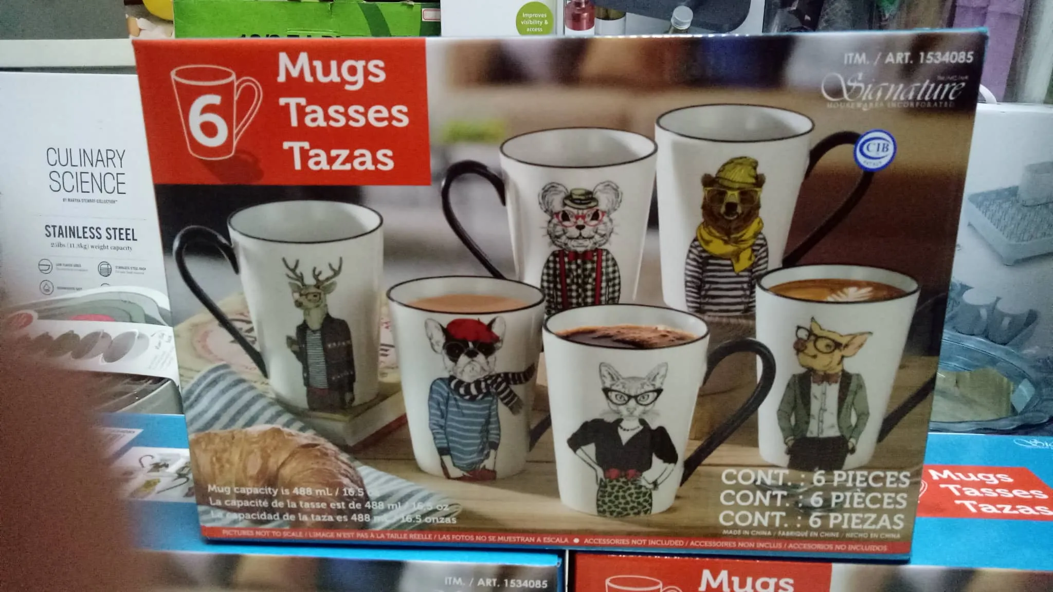 Signature Animal Mug set, 6-piece