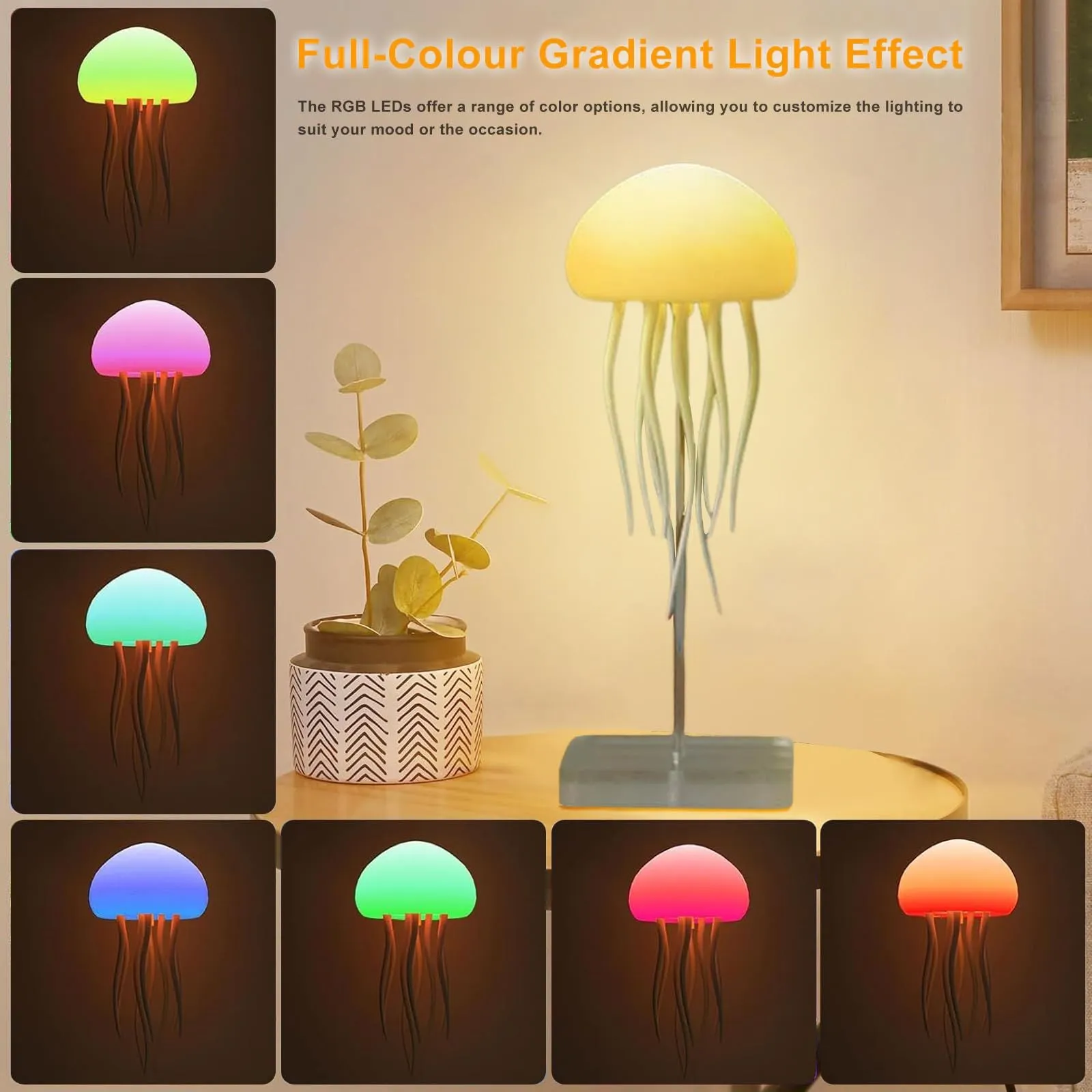 Smart Sensor Rechargeable LED Jellyfish Lamp