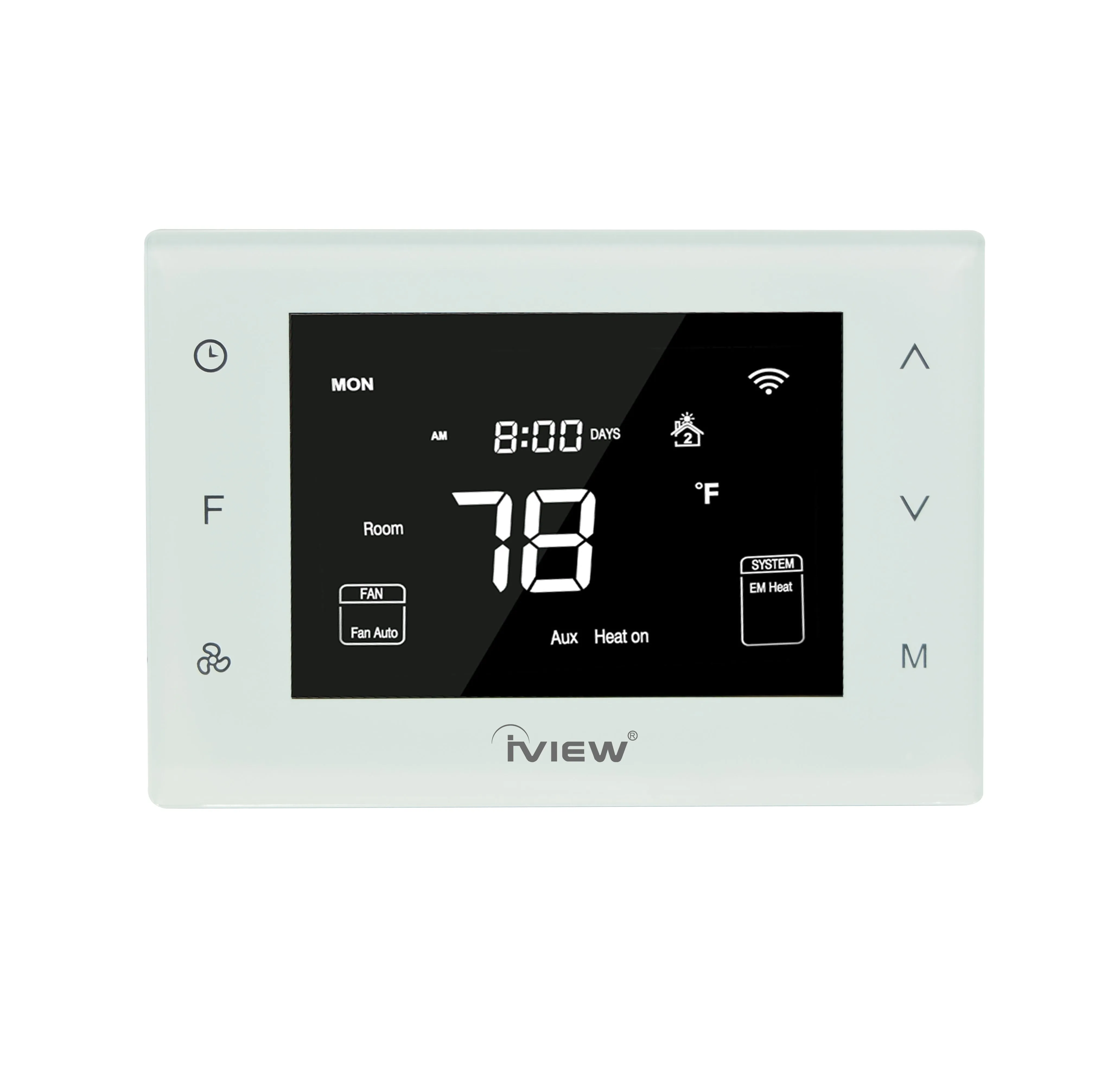 Smart Thermostat 4.3" LCD Display, NTC Thermistor with Schedule, Hold and Hold Until Modes