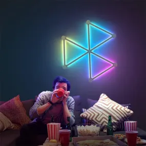 Splicing Wall Light - Color Changing Home Decor Lights Work with Alexa and Google Assistant for Game Room, Bedroom
