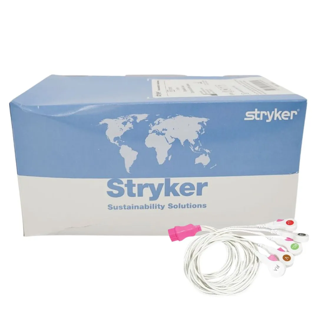 Stryker Sustainability 33136T Disposable 5 Lead Cable & Lead System Wire Bx/10
