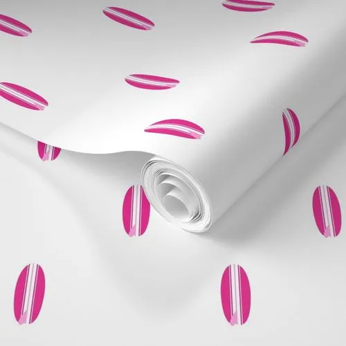 Surfer Girl Pink and Soft Pink Classic Mini Size Surfboards Wallpaper