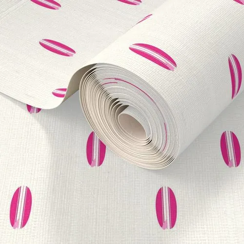 Surfer Girl Pink and Soft Pink Classic Mini Size Surfboards Wallpaper