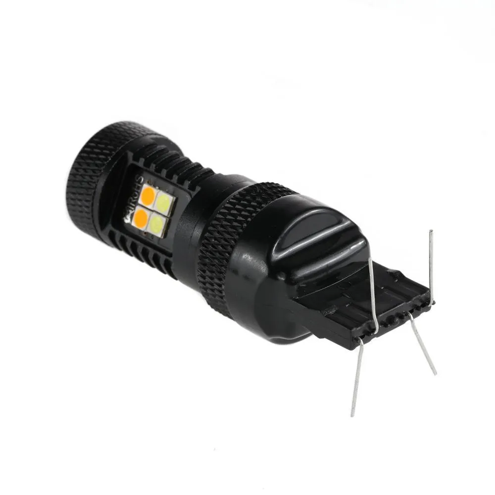 T20 7443 7440 LED Front Turn Signal & DRL Light Bulbs 300% High Brightness Dual Color Switchback White & Amber | 2 Bulbs
