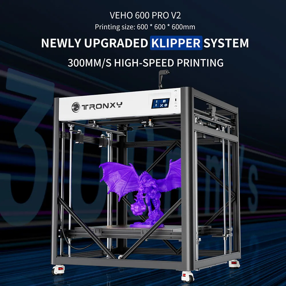 Tronxy Veho 600 Pro V2 Fast 3D Printer Print Size 600x600x600mm