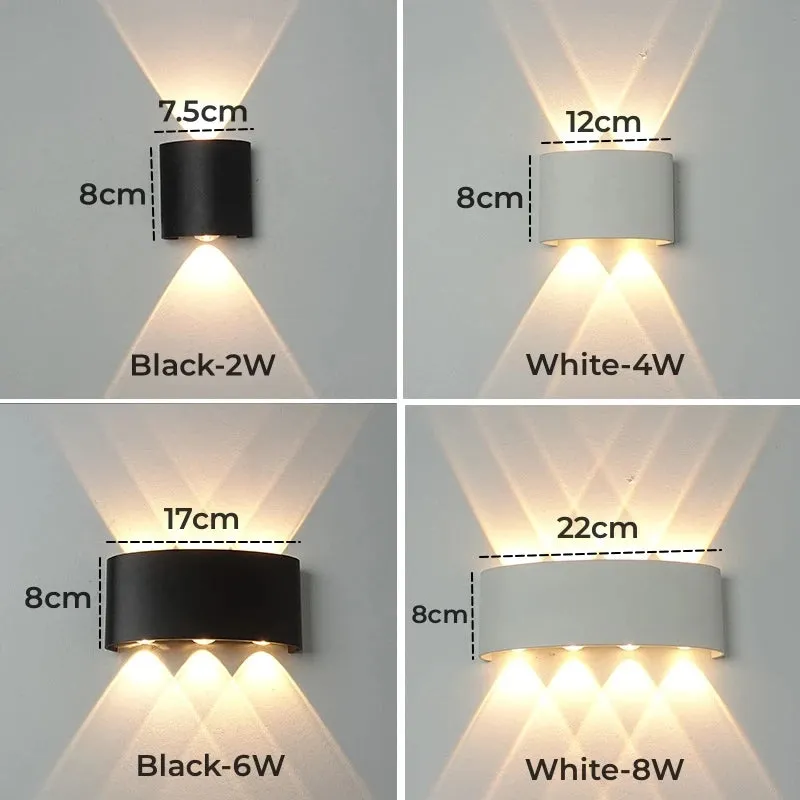 Tuya RGB LED Wall Lamps Outdoor Up Down IP65 Waterproof Garden Sconce Porch Yard Google Alexa APP Exterior Wall Lights AC85-265V