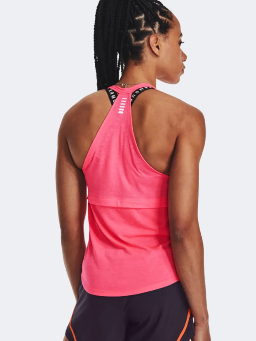 Under Armour Streaker Run Women Running Tank Pink Shock