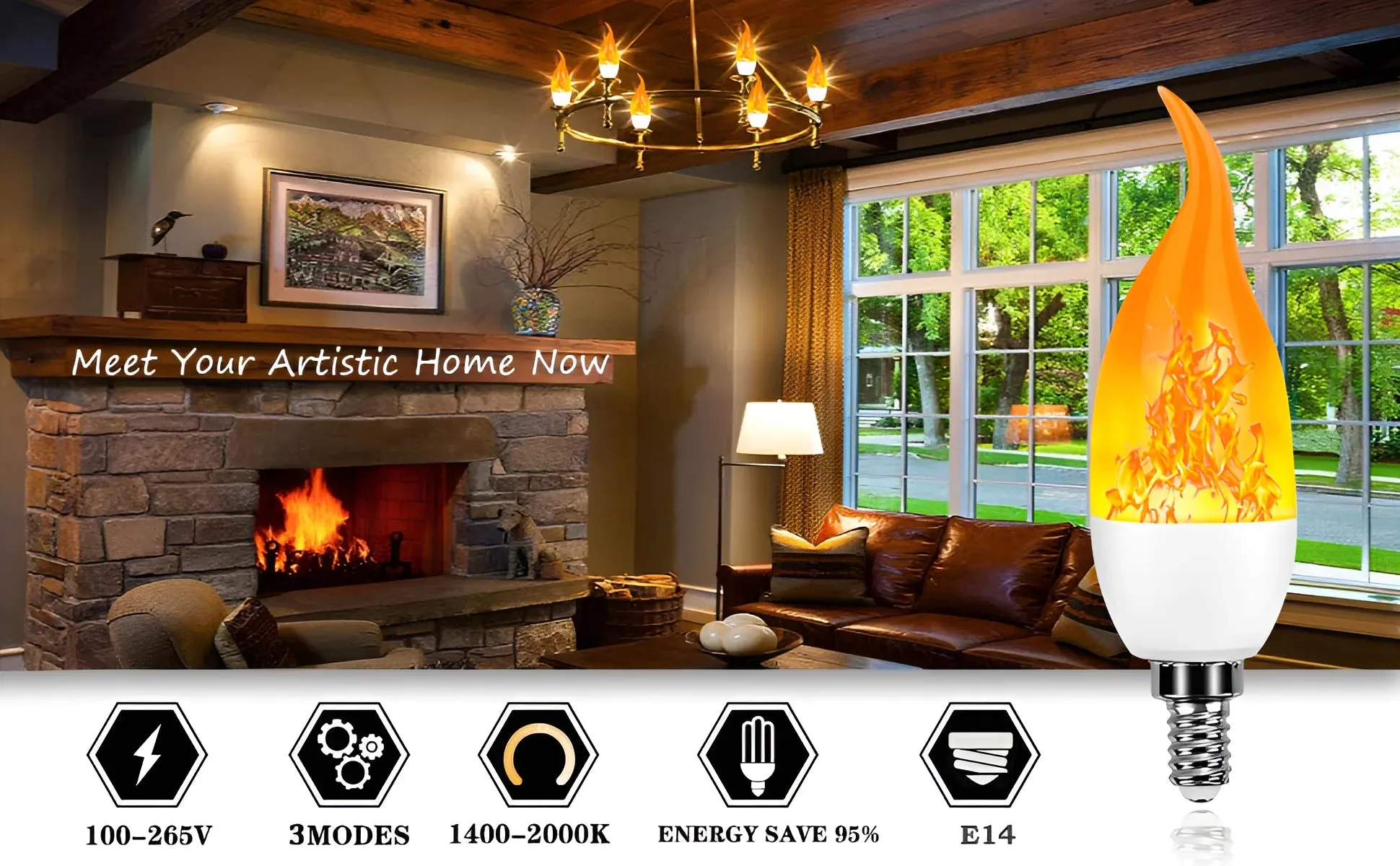 USB E14 E27 B22 Led Simulated Flame Bulbs 9W AC85-265V Luces Home Electronic Accessories Lamp Flame light Effect Bulbs Lampada
