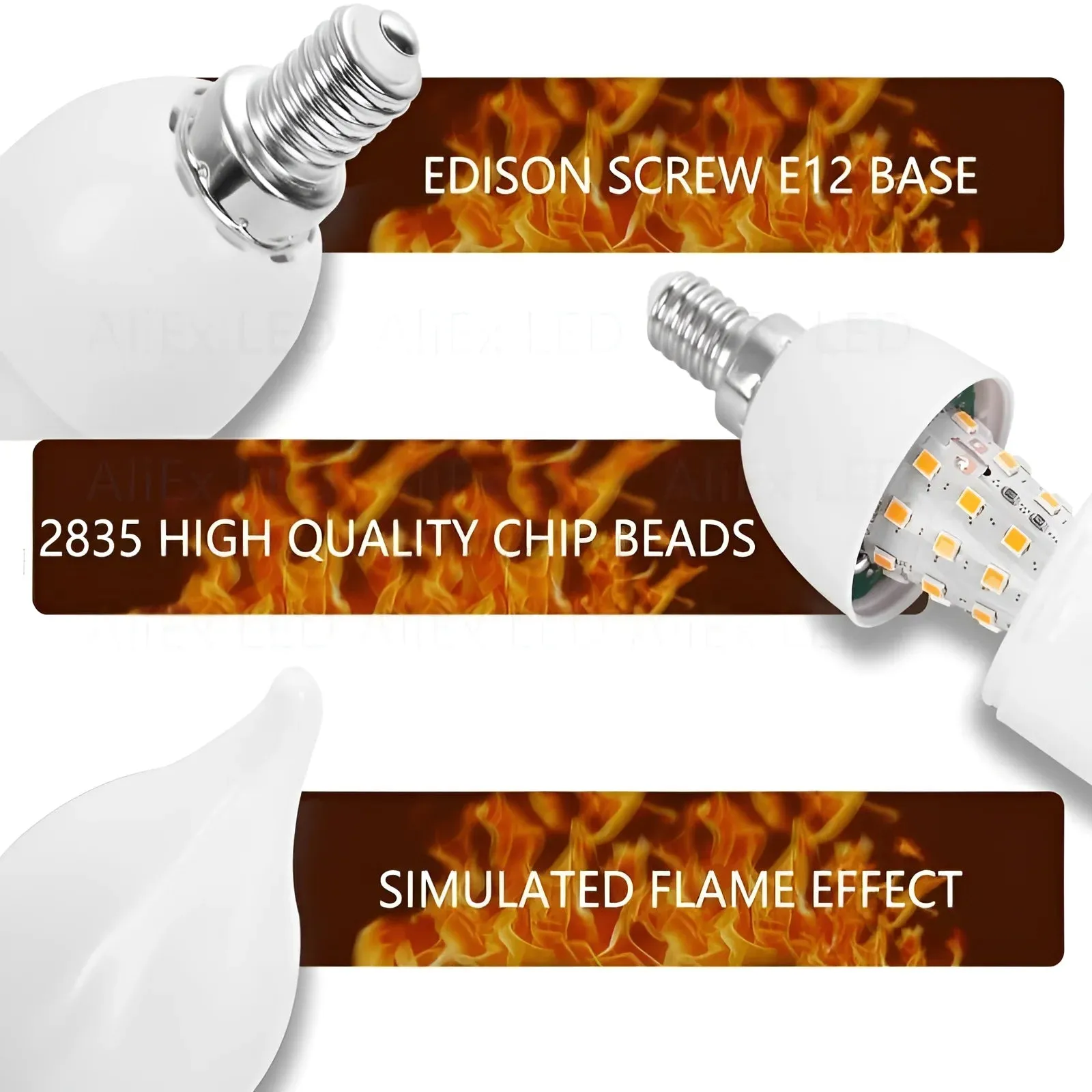 USB E14 E27 B22 Led Simulated Flame Bulbs 9W AC85-265V Luces Home Electronic Accessories Lamp Flame light Effect Bulbs Lampada