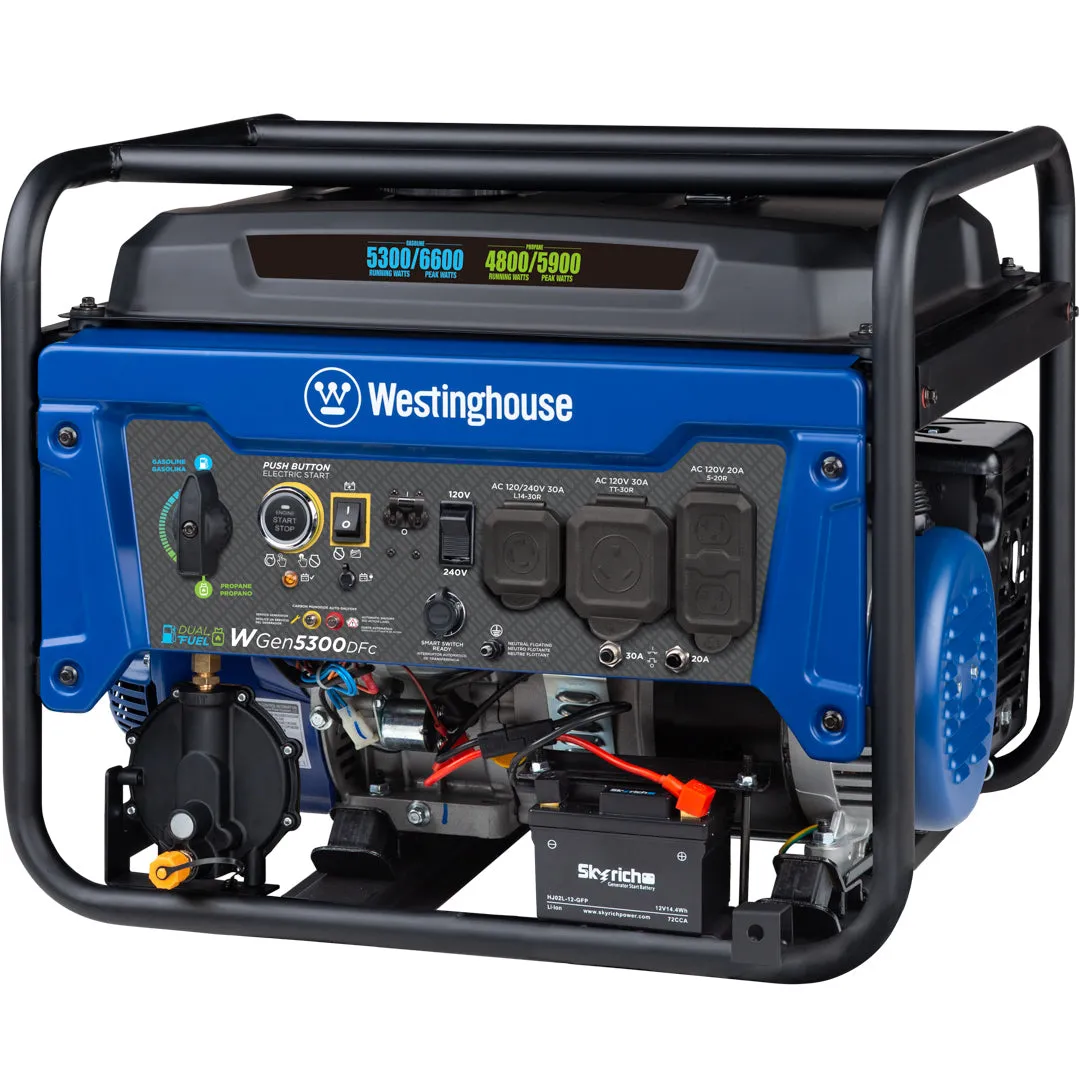 WGen5300DFc - Dual Fuel with CO Sensor