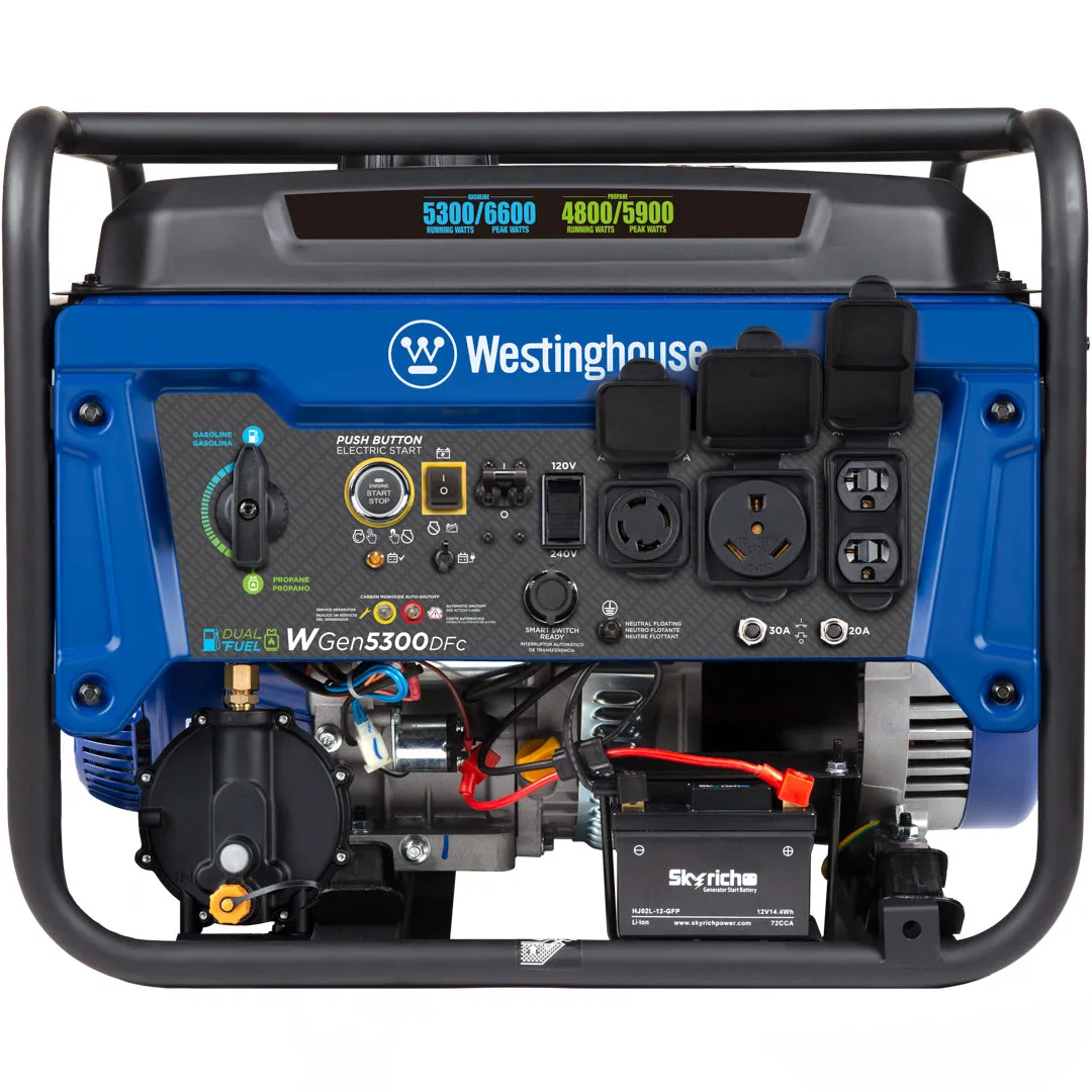 WGen5300DFc - Dual Fuel with CO Sensor