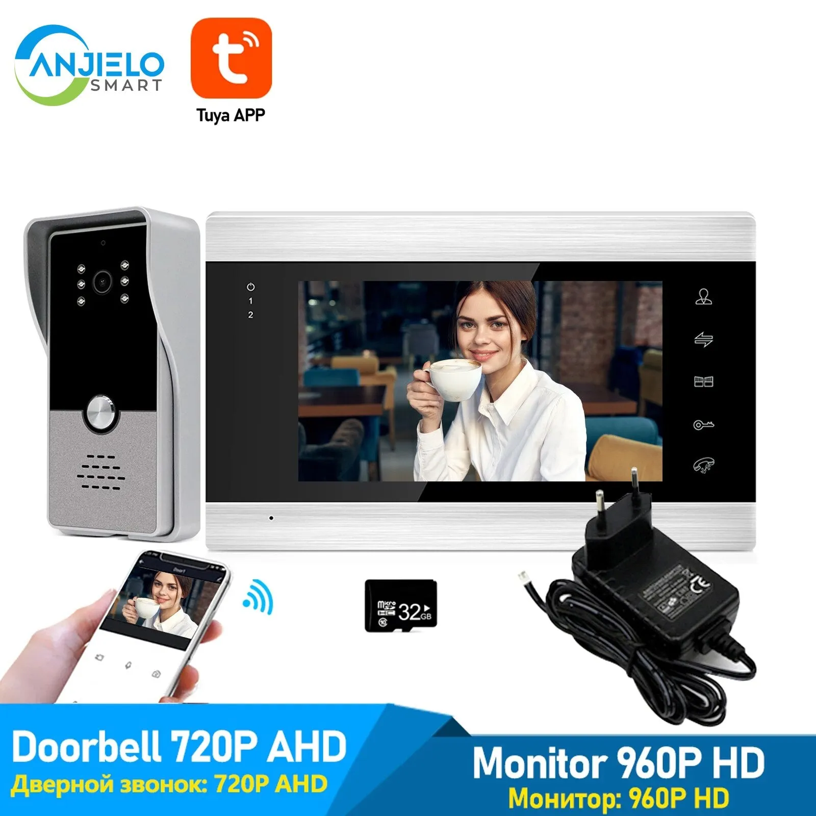 Wifi Video Doorbell Cloud Storage Street Intercom for Home With Night Vision Function Motion Detection Door Intercom System