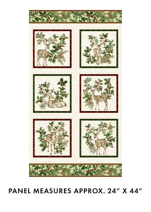 Winter In The Pines Cream Panel  - Jackie Robinson - Benartex Fabrics