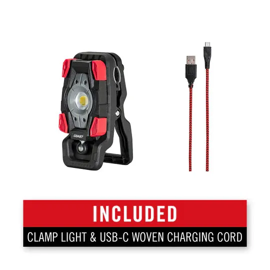 Work Light - COAST CL20R Rechargeable Clamp Light 1750 Lumens, 30684