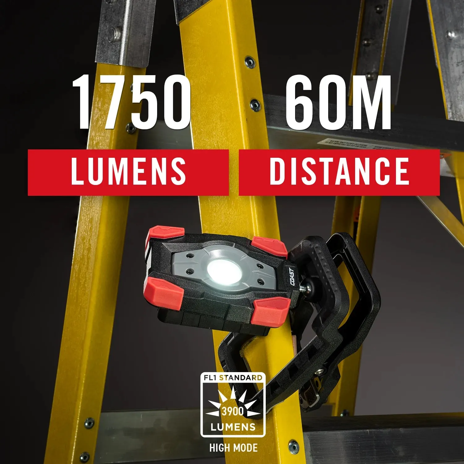Work Light - COAST CL20R Rechargeable Clamp Light 1750 Lumens, 30684