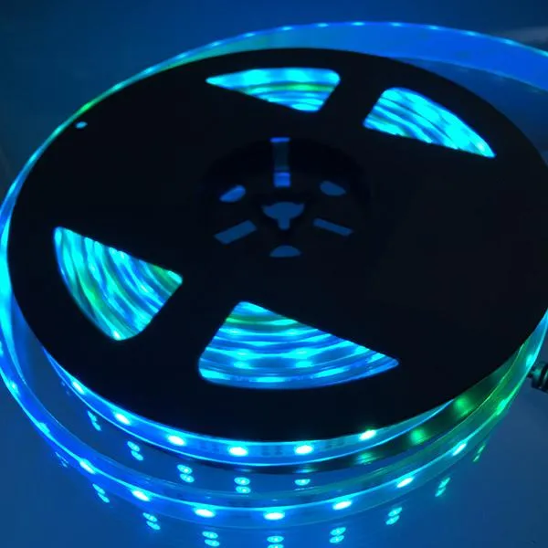 WS2811 24V Nova Bright Color Changing Addressable Super Bright LED Strip Light 32 Ft Reel 60LPM IP68 Reel Only